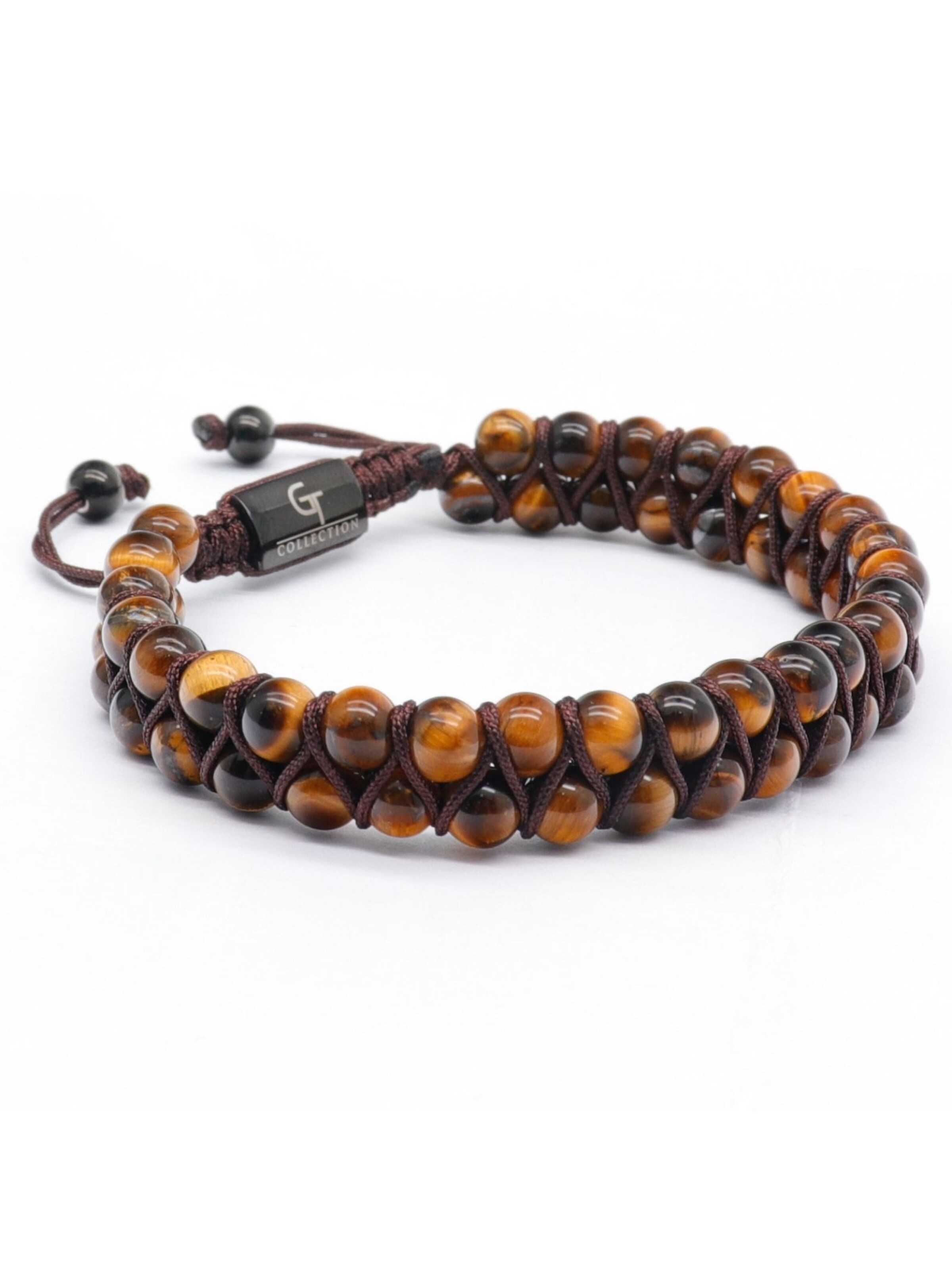 GT Collection Armband 'Double-Bead' in Braun