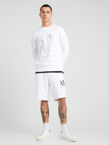 ARMANI EXCHANGE Bluzka sportowa w kolorze biały