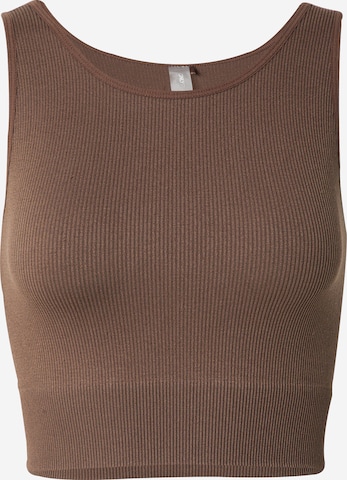 Top sportivo 'ONPJAIA' di ONLY PLAY in marrone: frontale