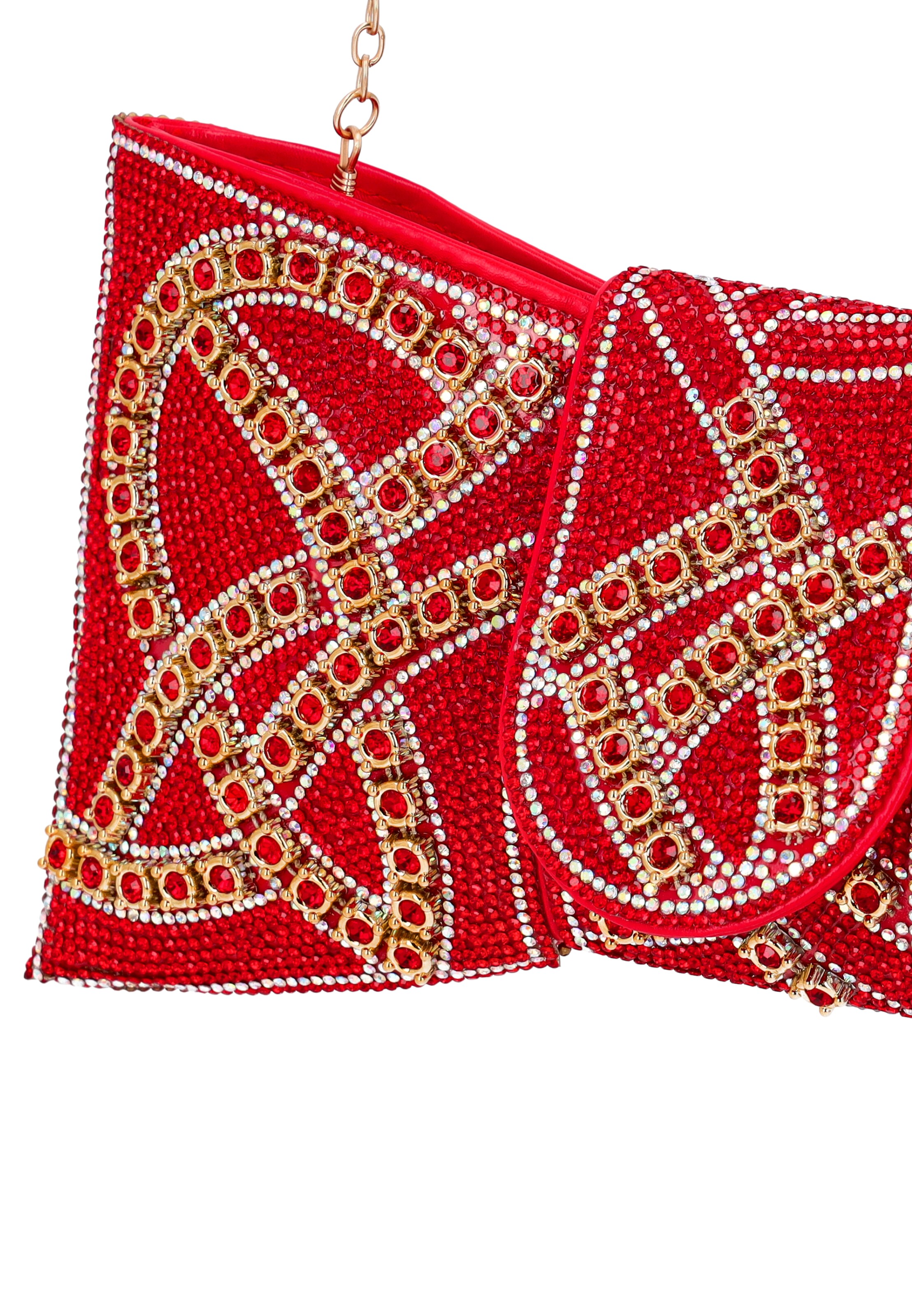 faina Clutch in Rood