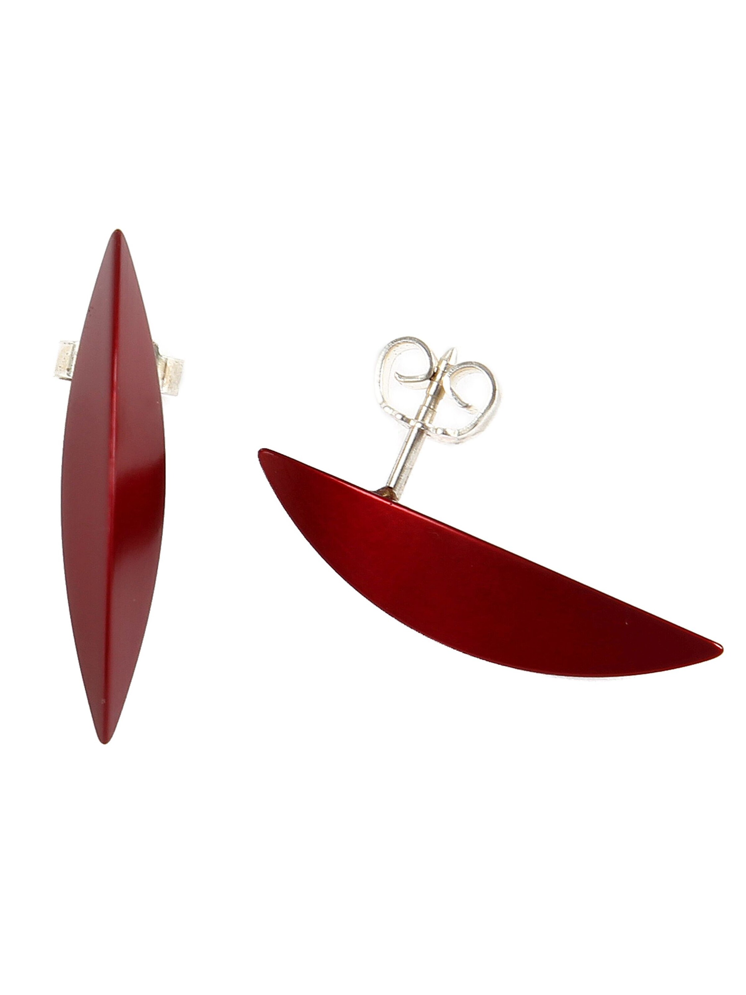 DeMarie Boucles d'oreilles en One Size en rouge / argent, Vue avec produit