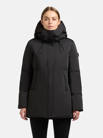 khujo Wintermantel 'Allap' in Schwarz: Vorderseite