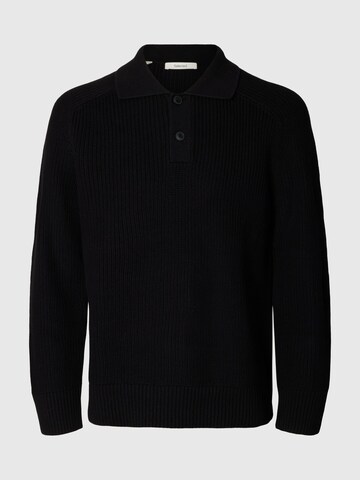 SELECTED Regular fit Trui in Zwart: voorkant