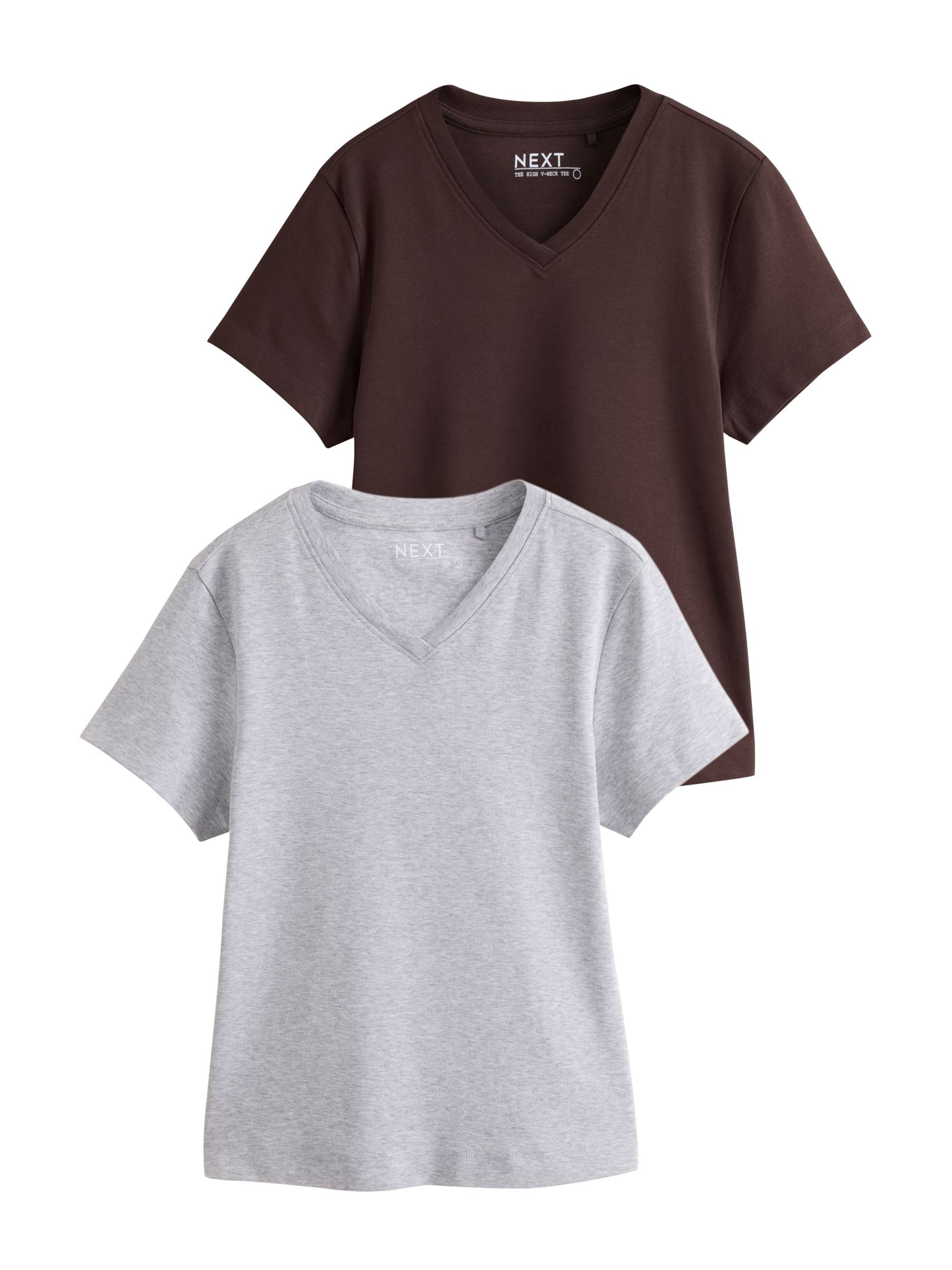 Next Shirts i XS i brun / grå, Produktvisning