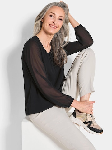 Goldner Bluse in Schwarz