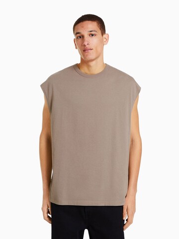 T-Shirt Bershka en gris : devant