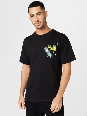 MARKET T-Shirt 'CALL MY LAWYER ACT NOW' in Schwarz: Vorderseite