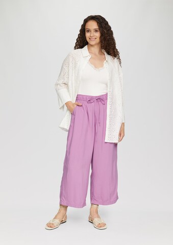 QS Wide leg Broek in Lila