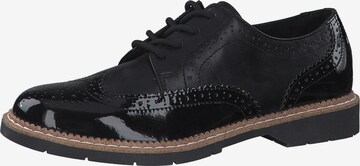 Scarpa stringata di s.Oliver in nero: frontale