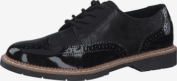 s.Oliver Lace-Up Shoes in Black: front