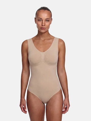 cfab (formerly creamy fabrics) - Body moldeador 'Tank Bodysuit Sculpting Shapewear mit String' en beige