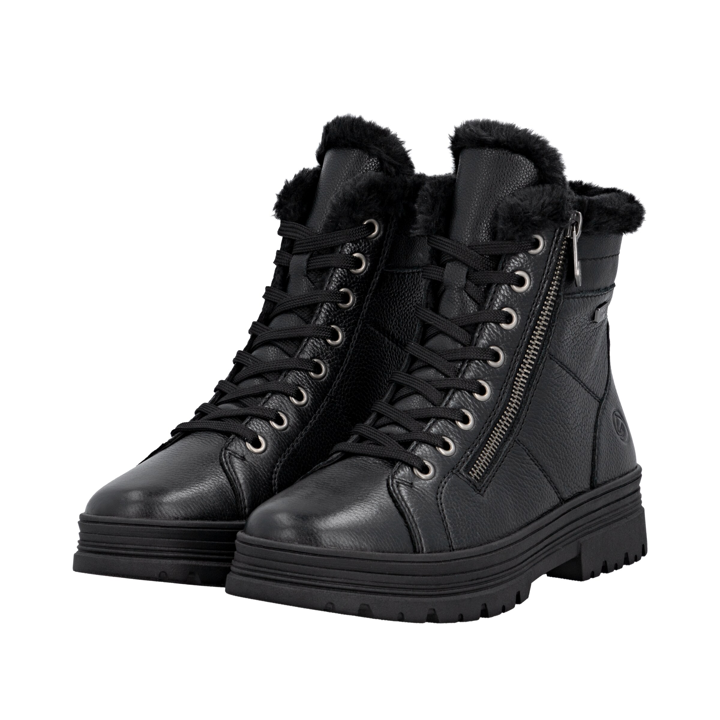 REMONTE Schnürstiefelette in Schwarz