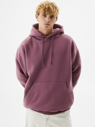 Sweat-shirt Pull&Bear en violet : devant