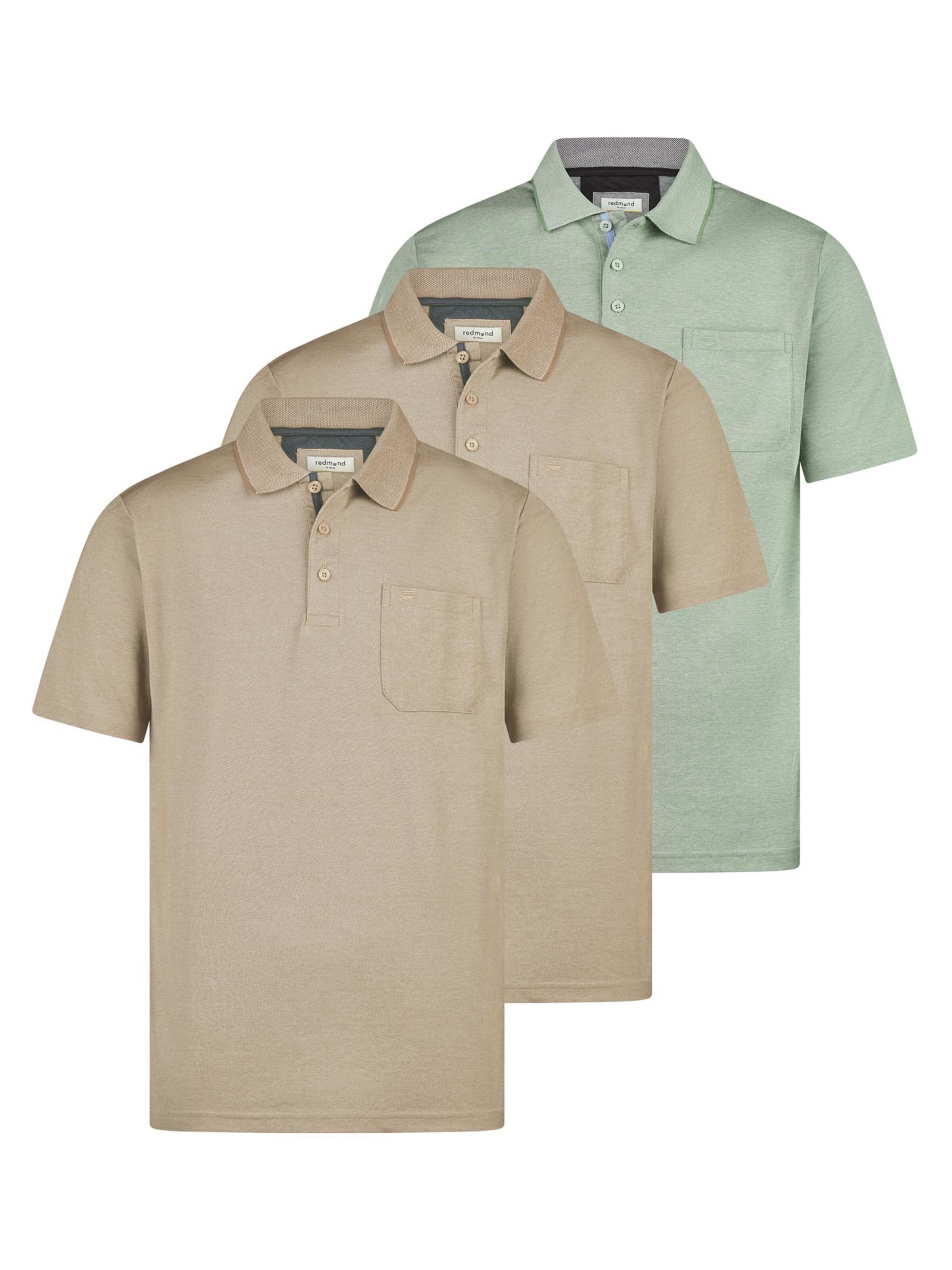 redmond Shirt 'Basic'‌ in S in beigemeliert, Produktansicht