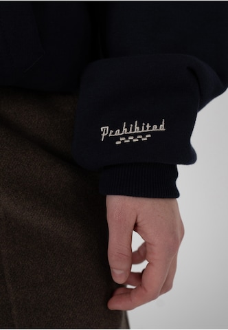 Sweat-shirt Prohibited en bleu