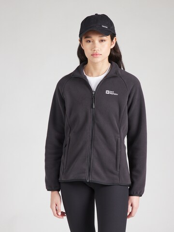 Veste en polaire fonctionnelle 'MOONRISE' JACK WOLFSKIN en noir : devant