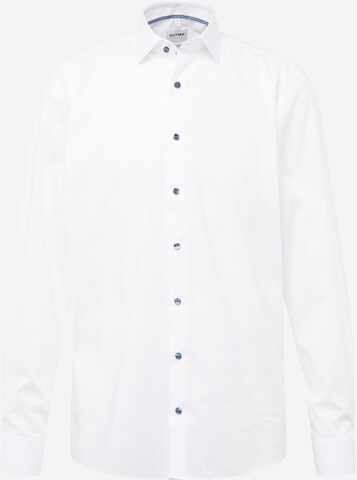 OLYMP Слим Рубашка 'Level 5' в Белый: спереди