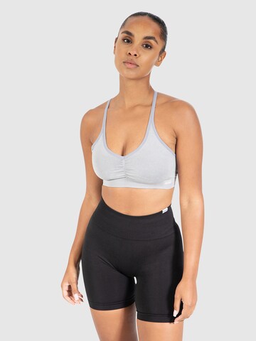 Bustier Soutien-gorge de sport Smilodox en gris : devant