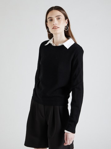 Pull-over QS en noir : devant