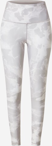 Reebok - Skinny Calças de desporto em cinzento: frente