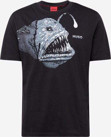 T-Shirt 'Dibeach' HUGO en noir : devant