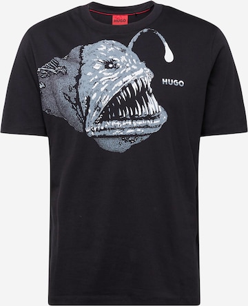 HUGO Red T-Shirt 'Dibeach' in Schwarz: predná strana