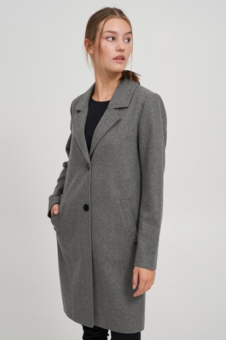 Oxmo Between-Seasons Coat 'Neta' in Grey: front