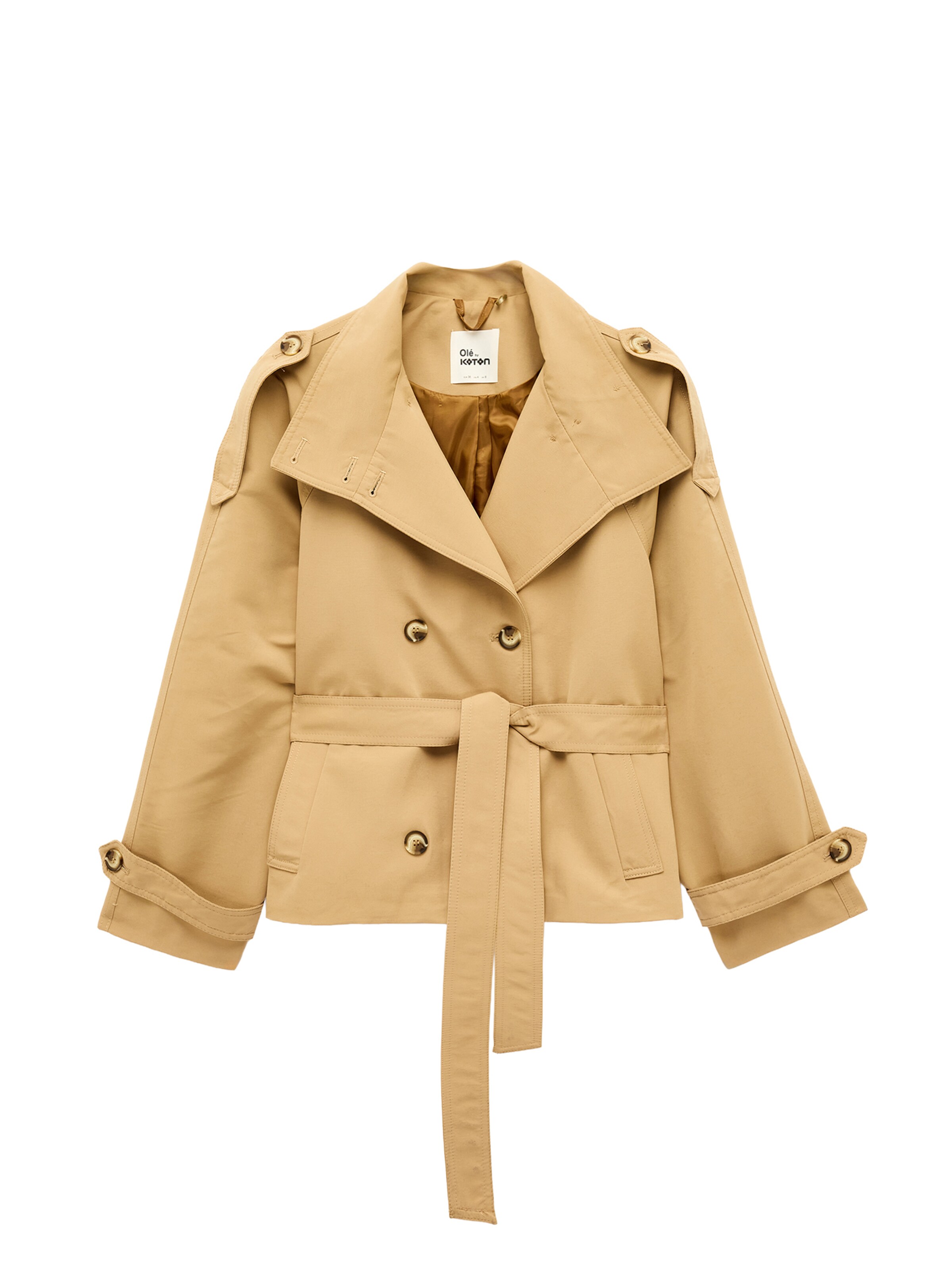 Koton Between-seasons coat in Beige: front
