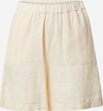 MOS MOSH Wide leg Broek in Beige: voorkant