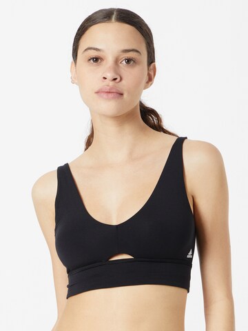 ADIDAS SPORTSWEAR Bustier Sport bh 'Purebare Light-Support' in Zwart: voorkant