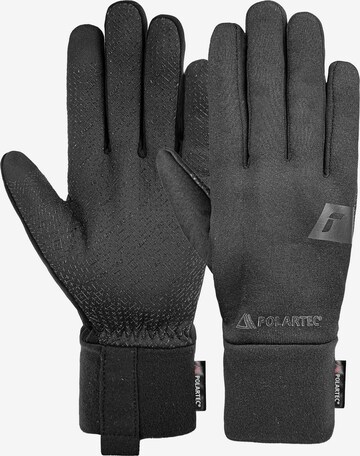 REUSCH Athletic Gloves in Black: front