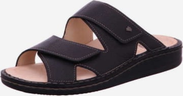 Finn Comfort Mules in Black: front