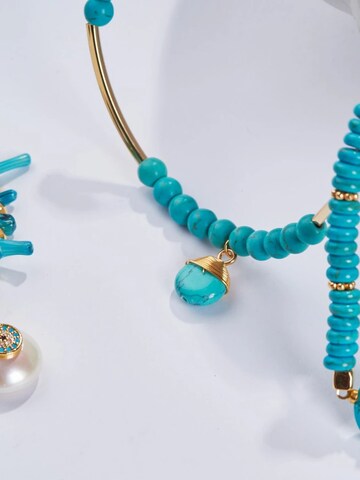 THE GEM STORIES JEWELRY - Cadena 'Turquoise Necklace with Element' en azul