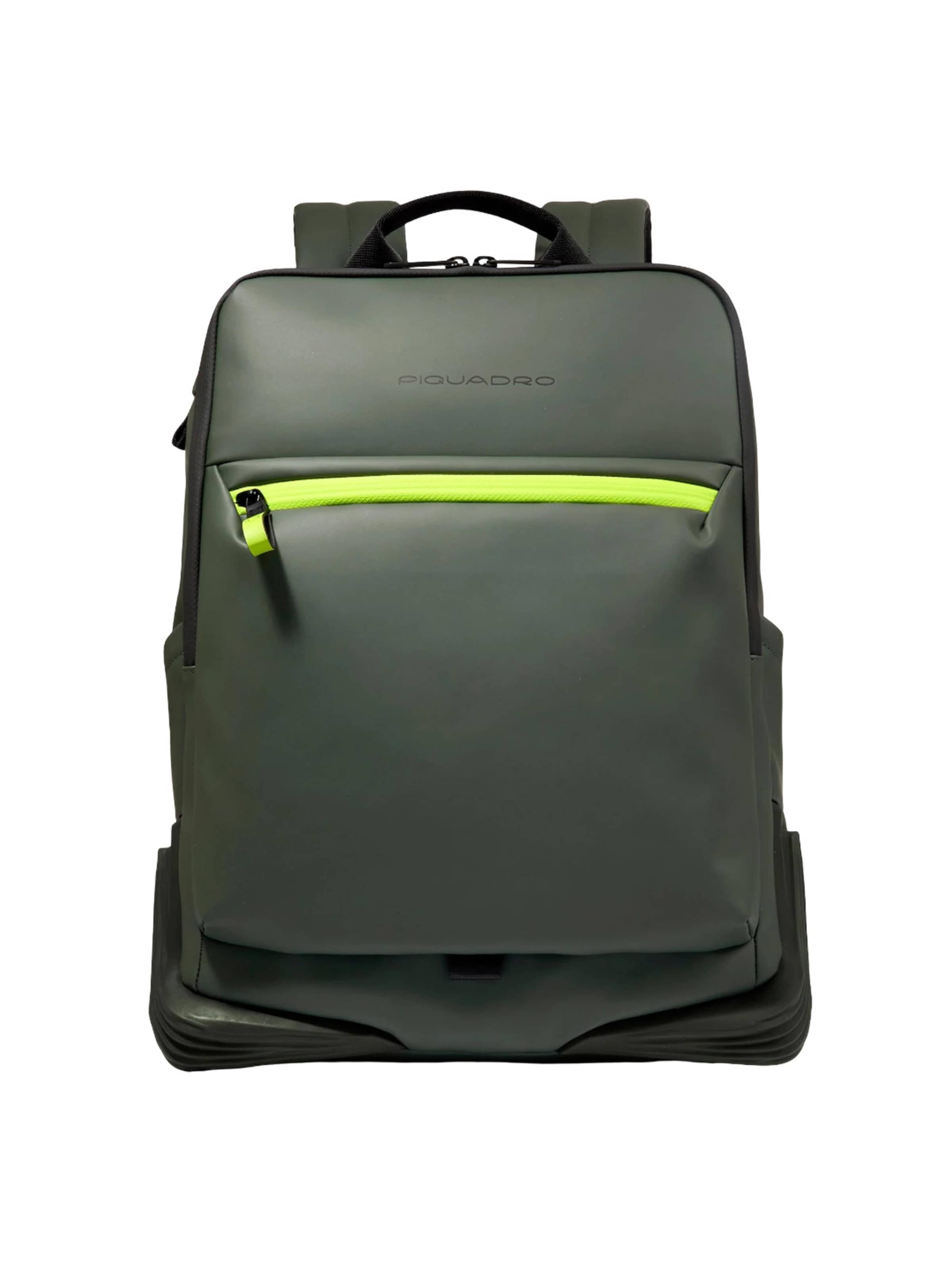Piquadro Rugzak in Groen: voorkant