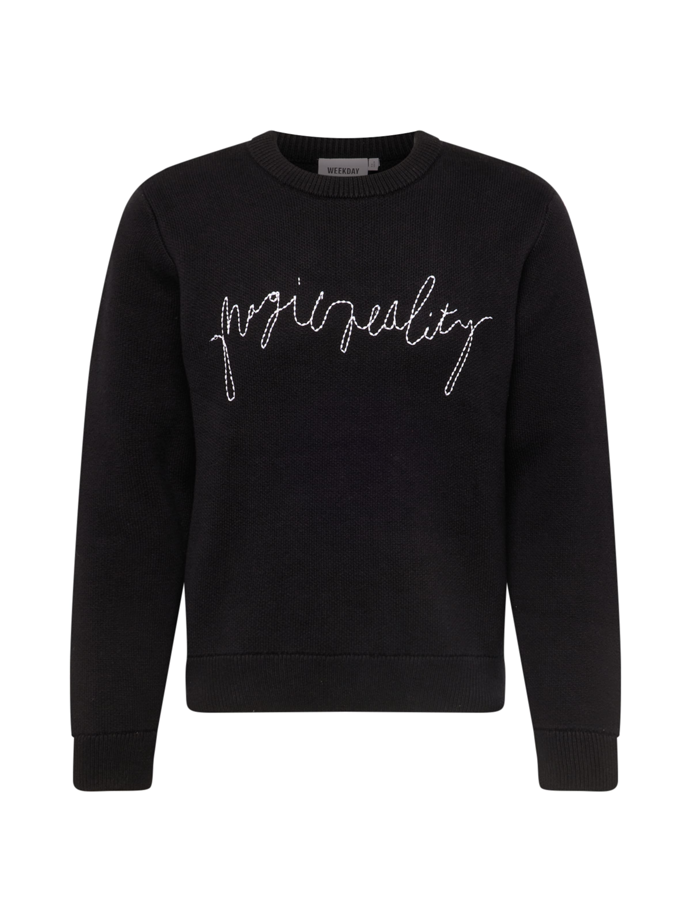 WEEKDAY Sweater 'Johan' in Black: front