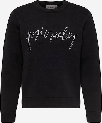 WEEKDAY Sweater 'Johan' in Black: front