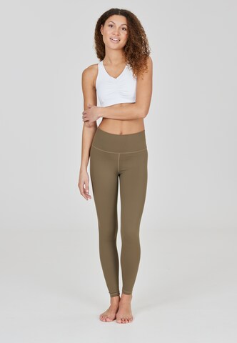 Athlecia Skinny Workout Pants 'Gaby' in Brown