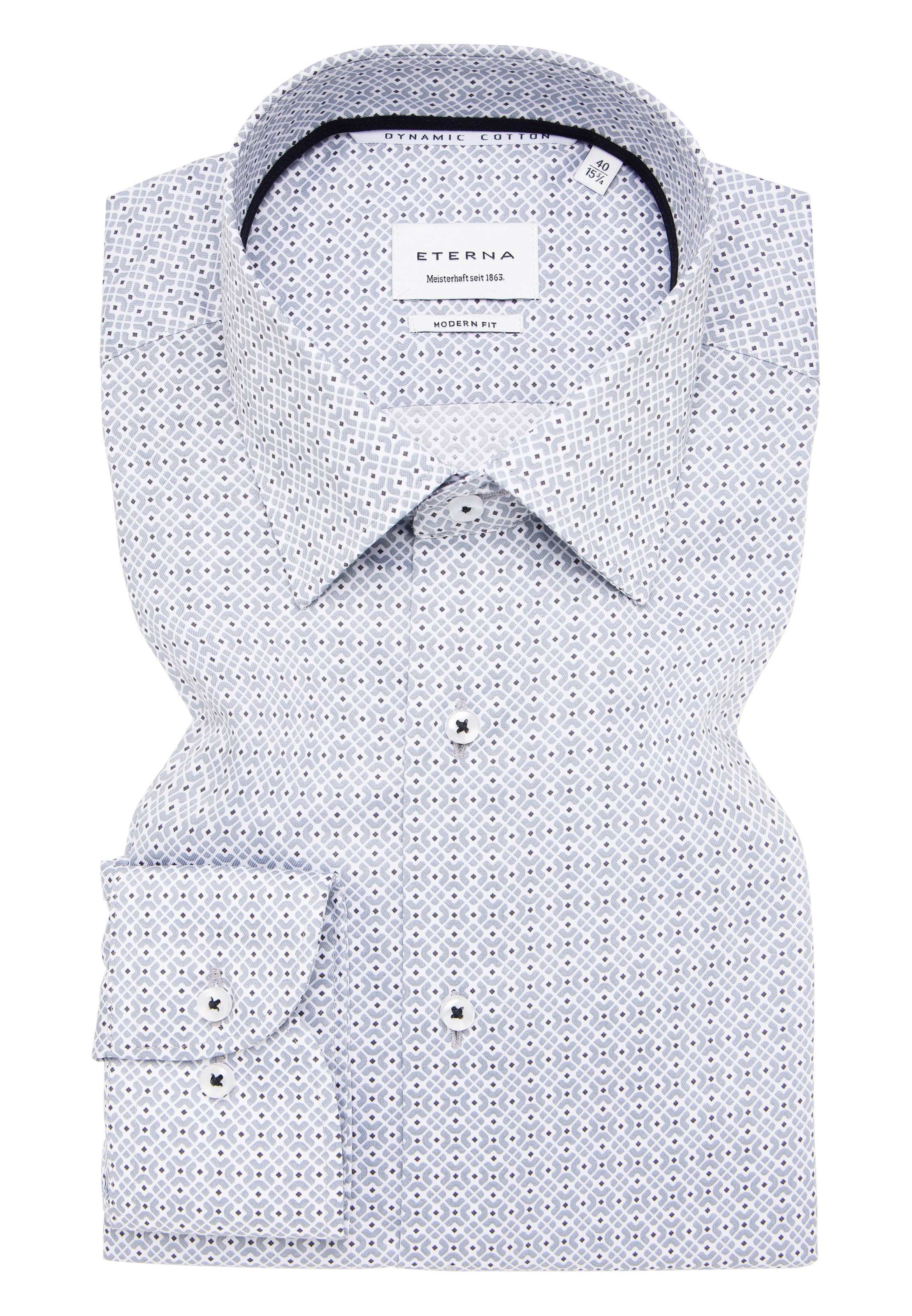 ETERNA Regular fit Business shirt in Silver