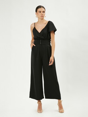 Influencer Loose fit Pleat-Front Pants in Black