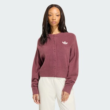 ADIDAS ORIGINALS - Casaco de malha 'Essentials' em vermelho: frente