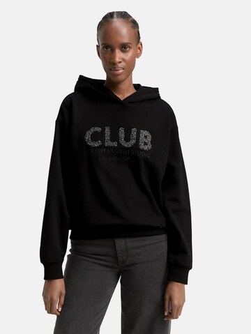 TOM TAILOR DENIM Sweatshirt in Black: front