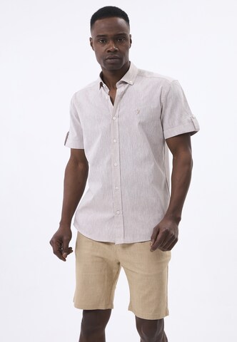 Felix Hardy Regular fit Button Up Shirt in Beige