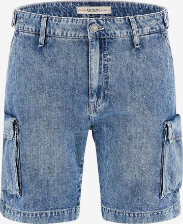 GUESS Regular Cargo Jeans in Blue: front