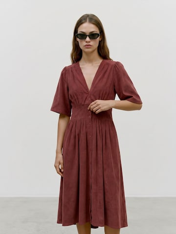 VERO MODA - Vestido 'VILJA' en marrón: frente