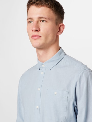 BLEND Regular fit Button Up Shirt in Blue