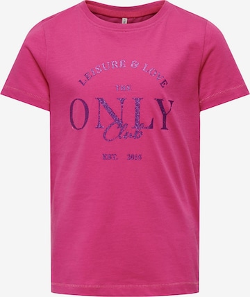 KIDS ONLY T-Shirt 'WERA LIFE' in Pink: predná strana