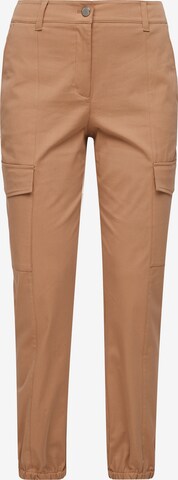 comma casual identity Slimfit Cargobroek in Bruin: voorkant