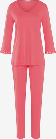 Hanro Pyjama ' Rosa ' in Roze: voorkant