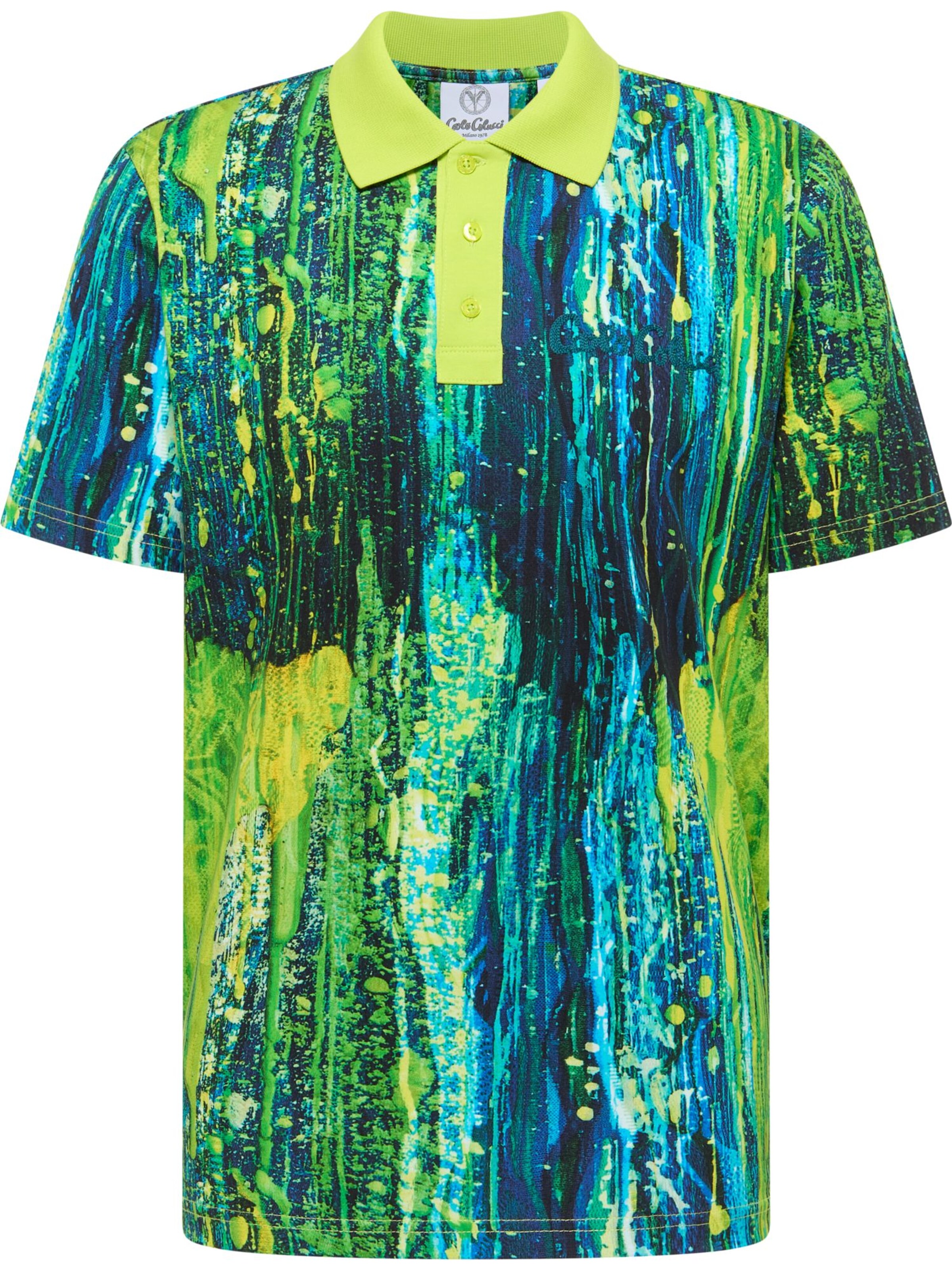 Carlo Colucci Poloshirt 'Fascella' in Grün: Vorderseite