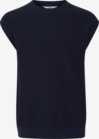 !Solid Sweater Vest in Blue: front